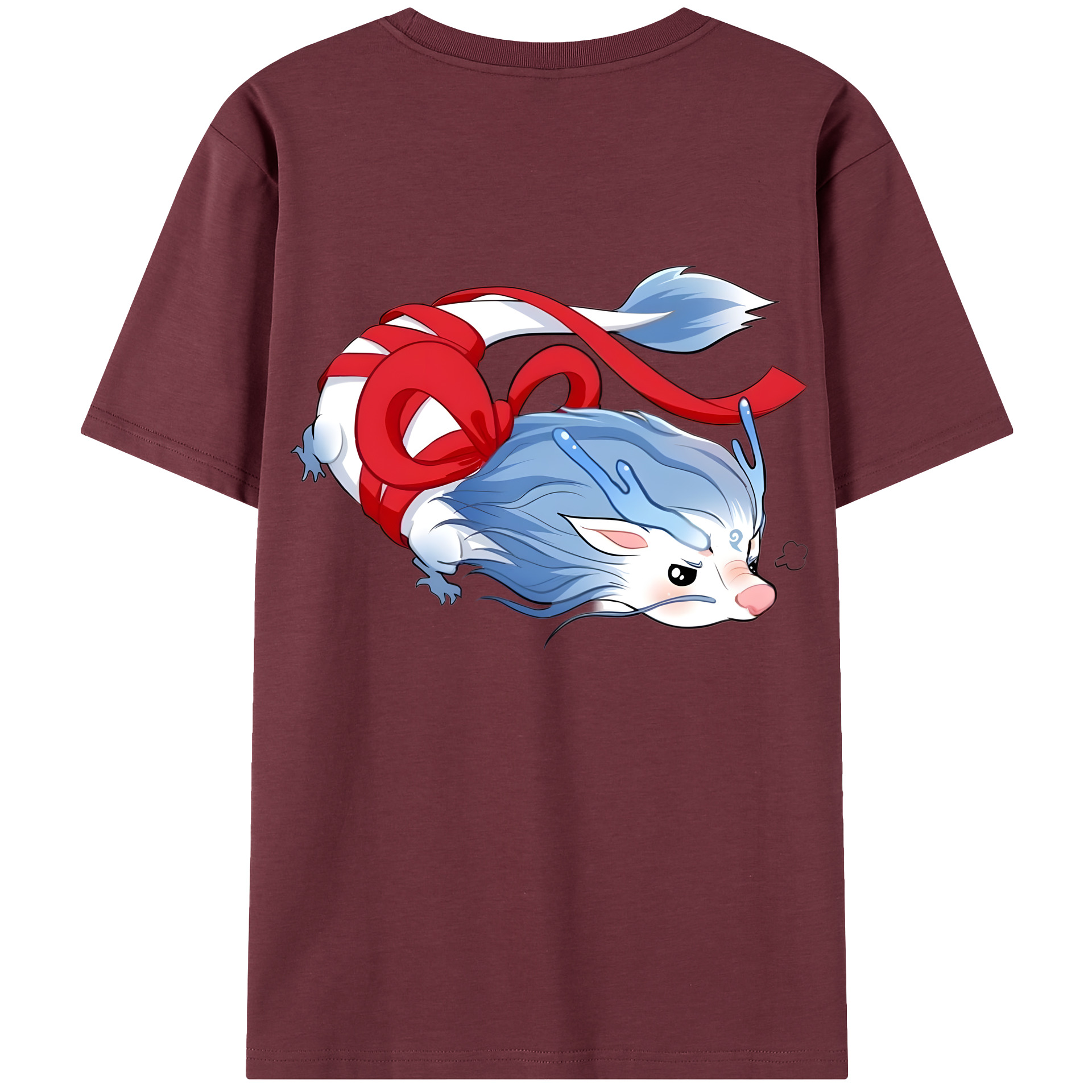 （画像用） Ne Zha 2 ナタ 魔童の大暴れ 綿100％半袖Tシャツ（背面プリント）
